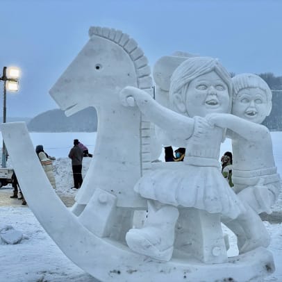 winner snow sculpture