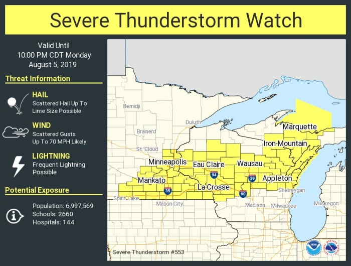 Hail the size of tennis balls, grapefruit slams locations ...