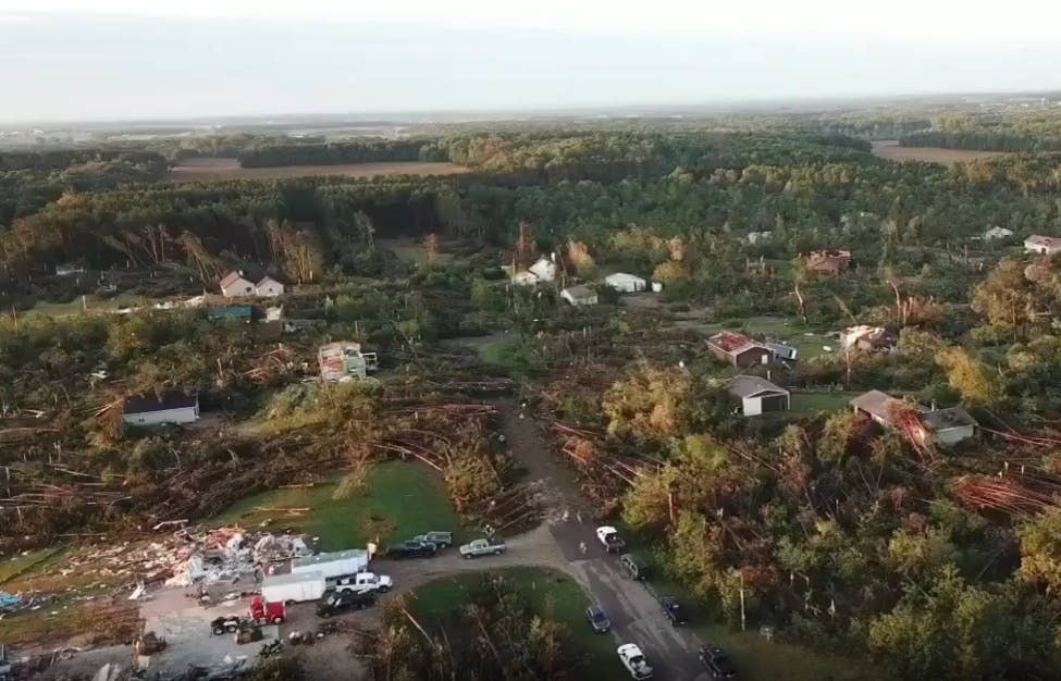 Drone video of EF-3 tornado's damage path in Wheaton - Bring Me The News