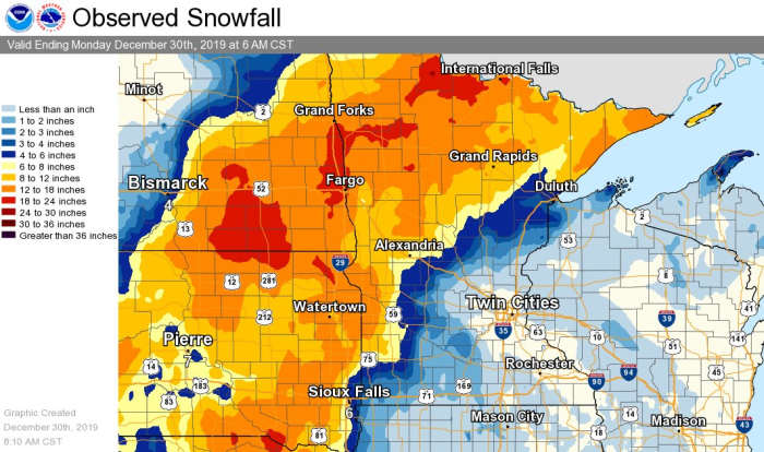 Snow totals from weekend storm in western, northern Snow totals from weekend storm in western, northern