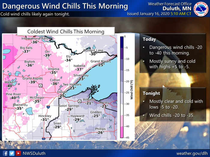 List of coldest wind chills in Minnesota Thursday morning Bring Me