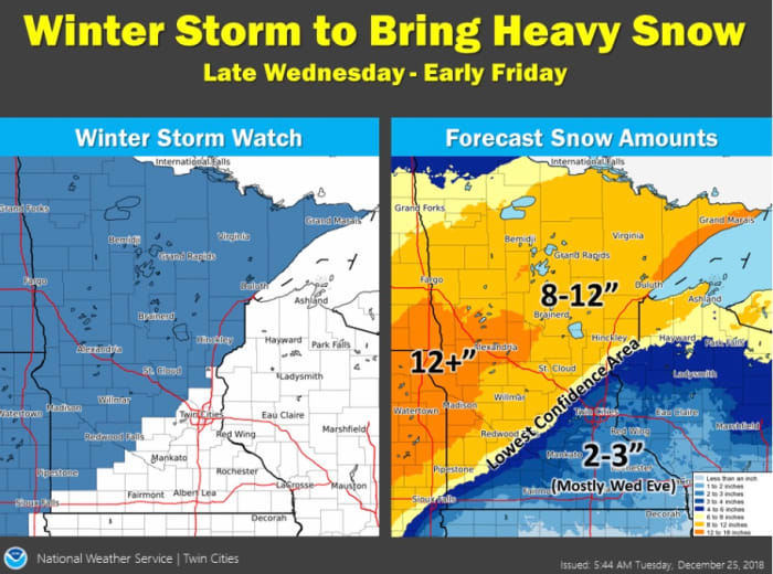 Winter Storm Warning Issued: A Foot Of Snow Possible For Parts Of ...