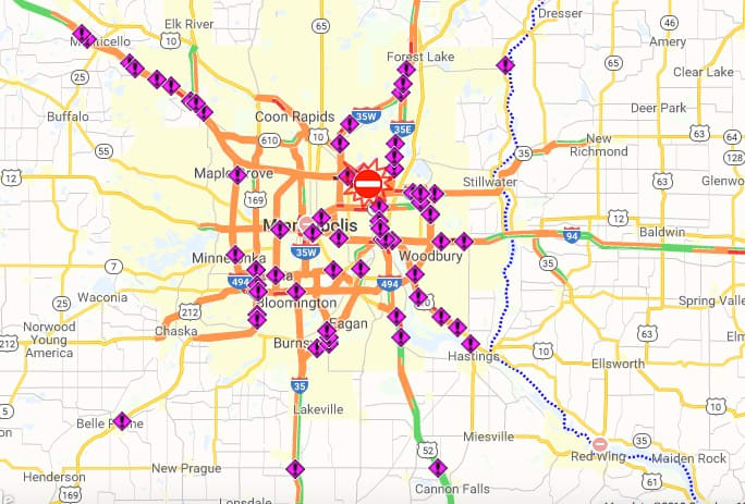 Dozens of crashes in Twin Cities, I-694 re-opens in Shoreview - Bring ...