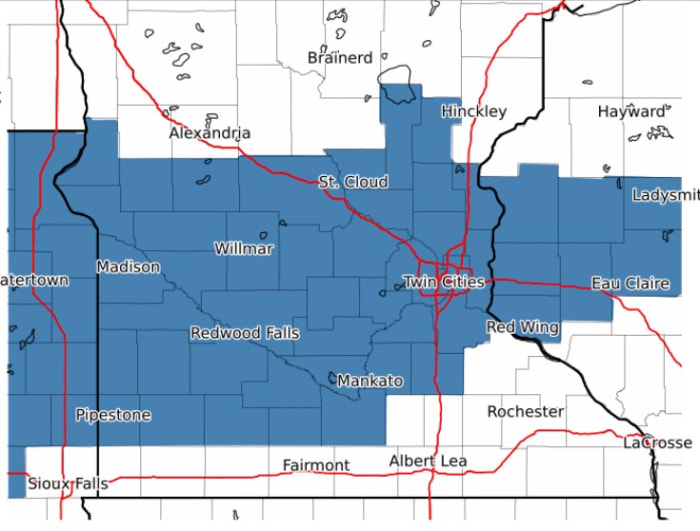 Everywhere in blue is included in the winter storm watch.
