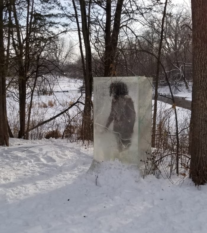 Minnesotans flock to Minneapolis park to see 'caveman in ice' sculpture ...