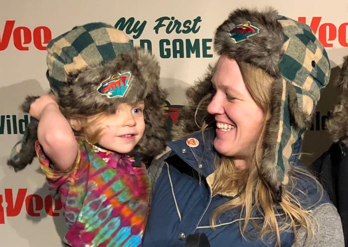 Kadi Kaelin and her 4-year-old daughter, whom she took out of daycare over concerns about COVID-19.