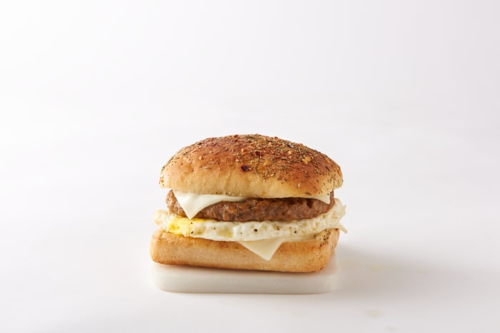 Caribou Coffee's new Beyond Meat breakfast sandwich, which is available starting March 4.