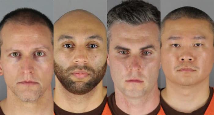 Former Minneapolis police officers Derek Chauvin, J. Alexander Kueng, Thomas Lane and Tou Thao.