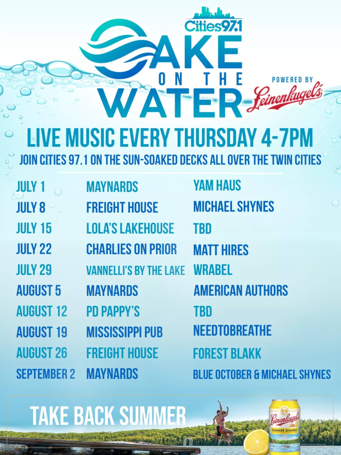 Cities 97.1 is bringing back 'Oake on the Water' this summer Bring Me