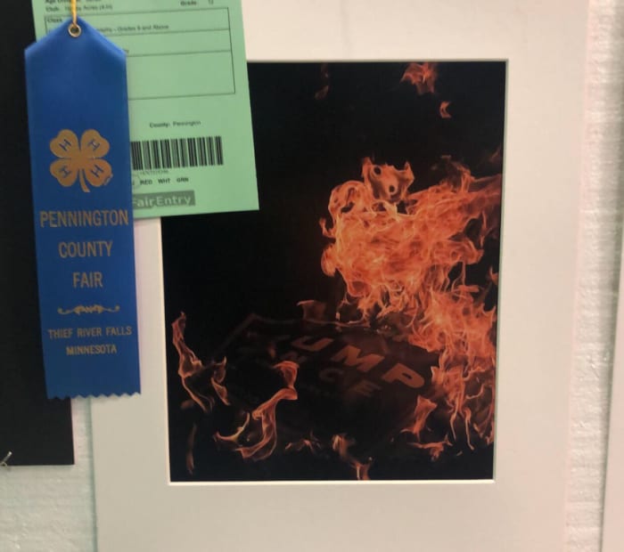 A photo of Zaviska's blue ribbon winning photo.