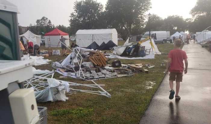 Storms bring destruction to Ely Blueberry/Arts Festival, forces
