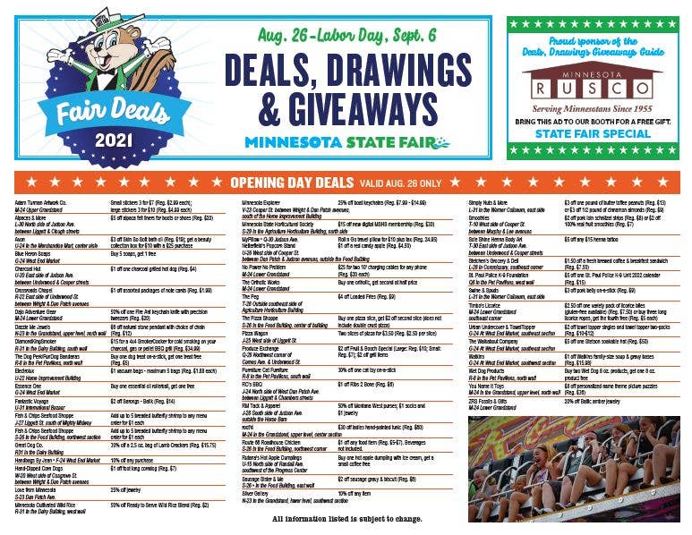 Minnesota State Fair reveals its deals, drawings and giveaways guide - Bring Me The News