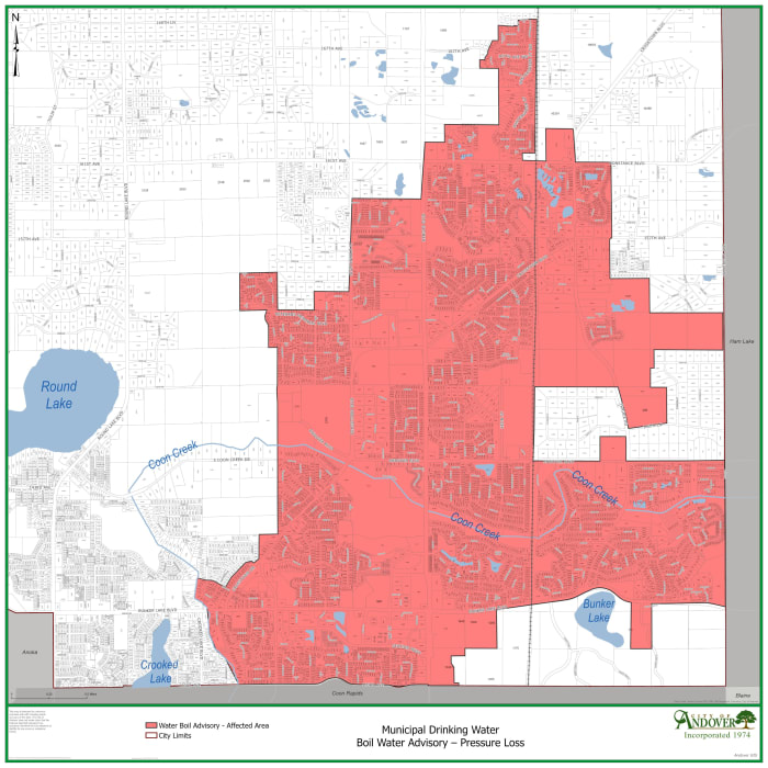 Boil water advisory issued for parts of Andover - Bring Me The News