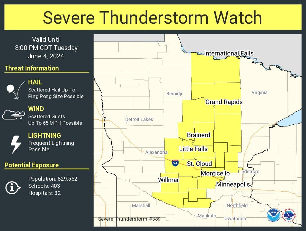 Severe thunderstorm watch issued ahead of developing line of storms ...