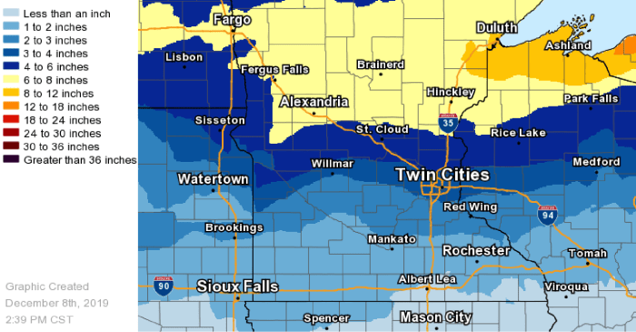 Winter Storm Warning Issued For Central Minnesota; Twin Cities In ...