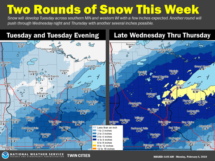 Twin Cities could pick up quite a bit of snow this week Bring Me The News