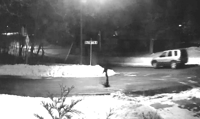 Police are hoping to speak to the driver of this vehicle regarding recent thefts of American flags in Hopkins.