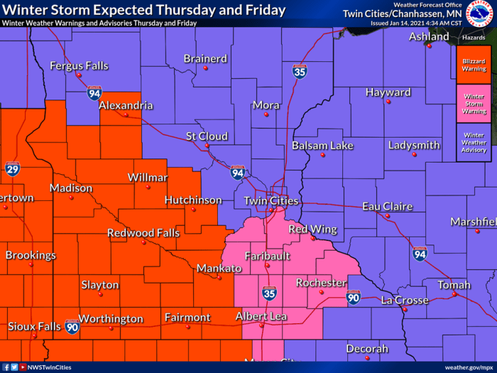 Blizzard warnings issued with Minnesota set to get slammed by snow