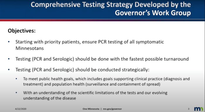 A "PCR" test is the test that can detect if someone has the virus right now. The serologic test can detect if someone previously had the virus and is now recovered.