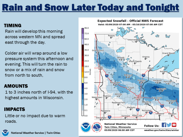 Rain, snow, thunder all possible as May storm system pushes through ...