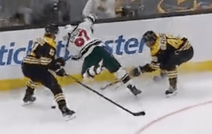 Watch: Kirill Kaprizov injured in second period vs. Bruins - Bring Me ...