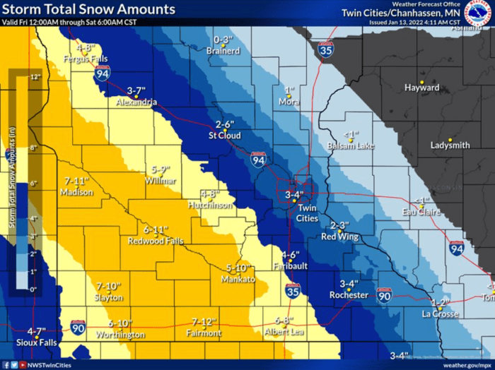 Here Are The Snow Totals From Fridays Winter Storm In Minnesota Bring Me The News 1069