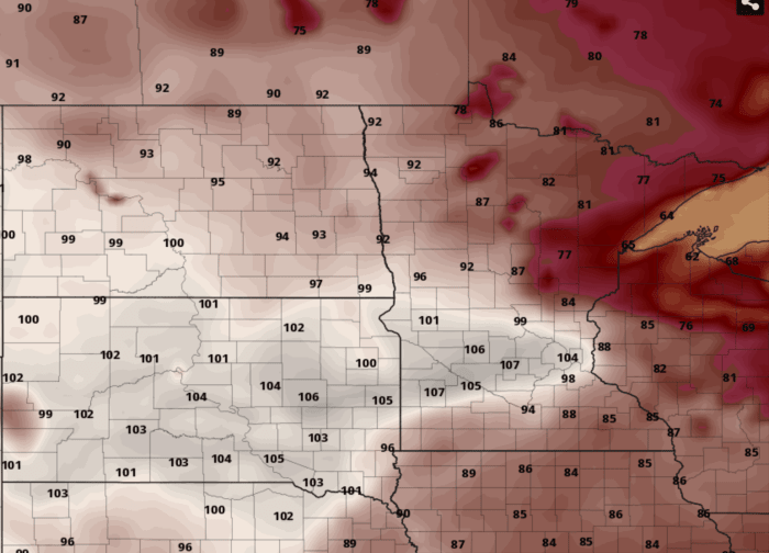 Will next week get as hot as the American model suggests it could? It's possible, though unlikely.