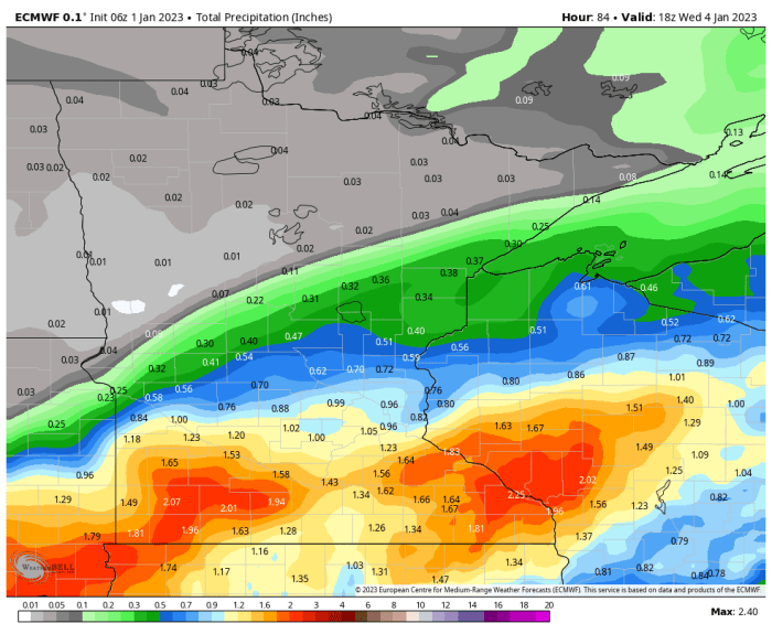 Sunday morning update How much snow could fall MondayTuesday? Bring