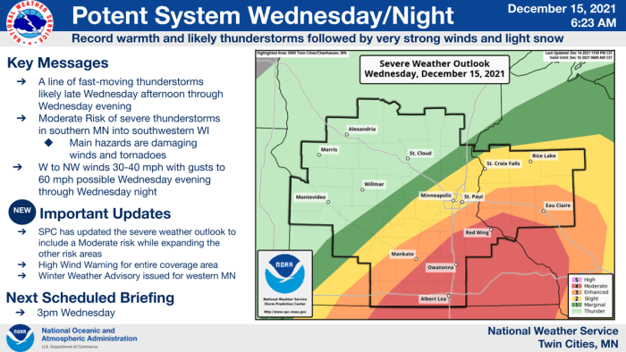 An Outbreak Of Severe Weather In Minnesota, Iowa, Wisconsin Is Likely 