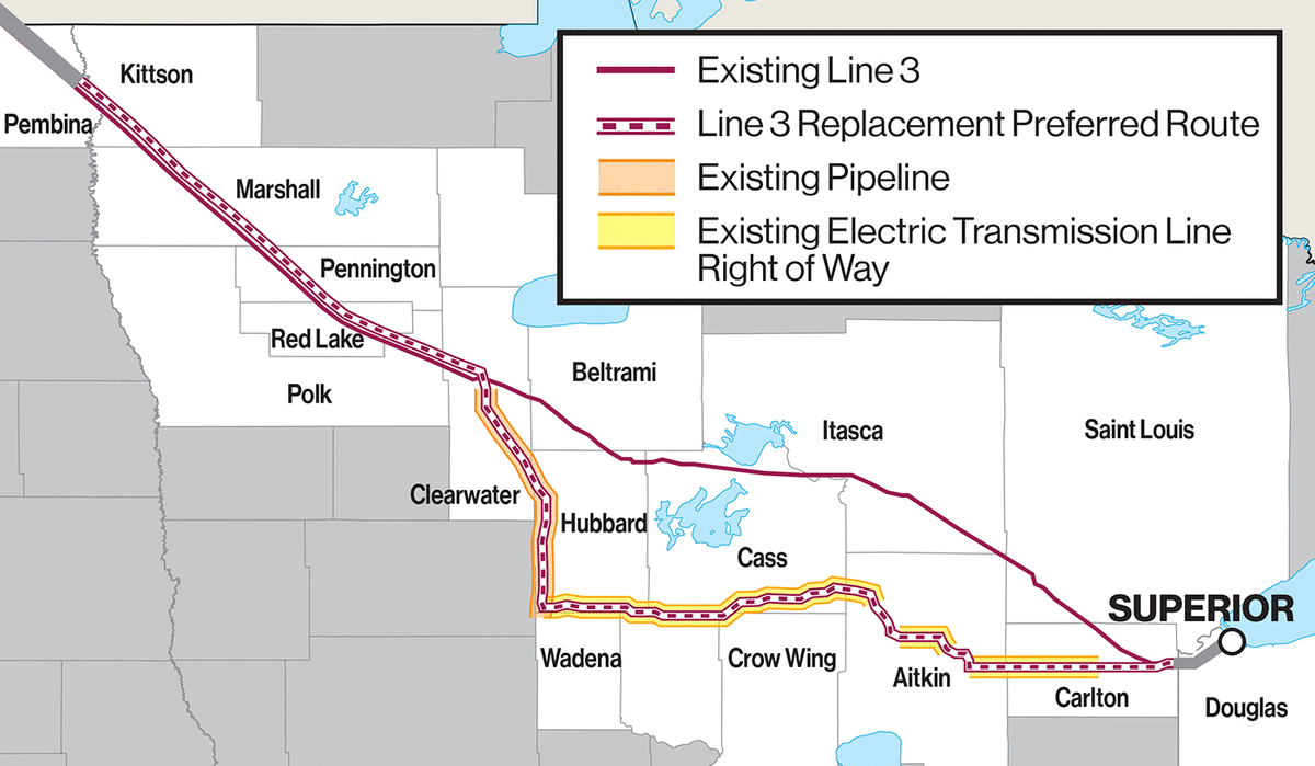 Preferred Line 3 route