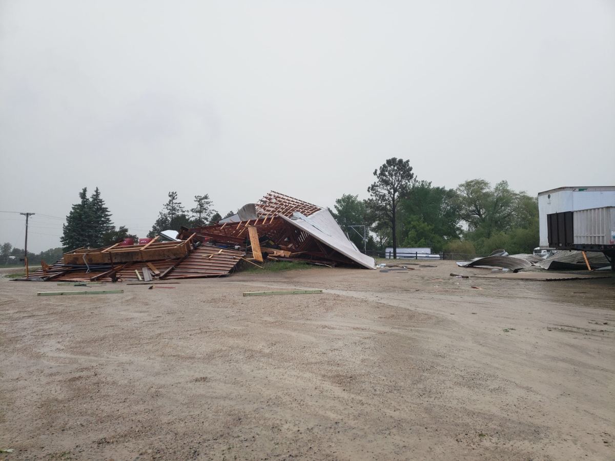 Storm Damage: Building Blown Over In Farmington, Reports Of Baseball ...