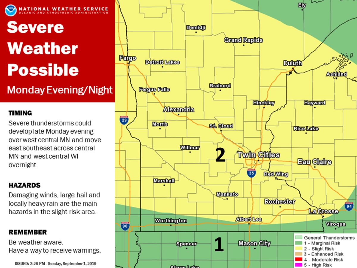 Severe Weather Remains Possible For Large Area Of Minnesota Late Monday Night Bring Me The News 0571