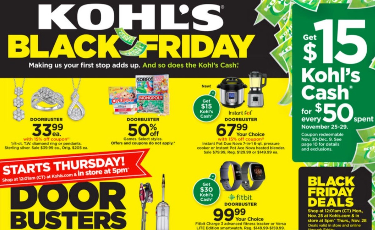 Kohl S Releases Black Friday Deals Including 15 Discounts And Kohl S Cash Bring Me The News