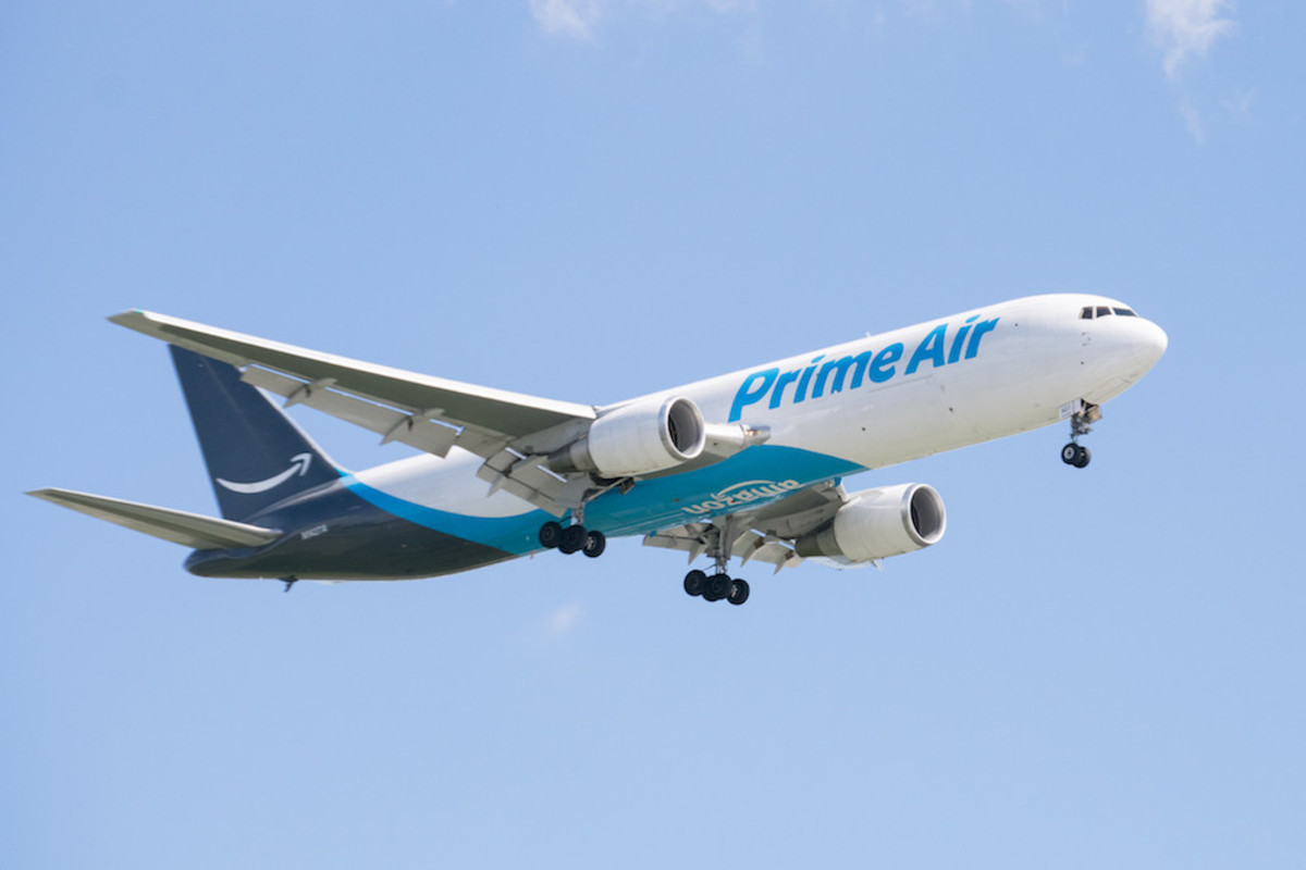 An Amazon Prime Air Boeing 767, which is larger than the 737-800s Sun Country will fly.