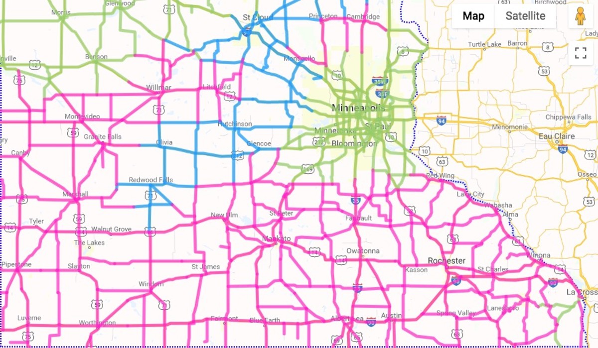 mndot road conditions map