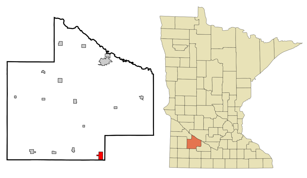 Redwood_County_Minnesota_Incorporated_and_Unincorporated_areas_Sanborn_Highlighted.svg