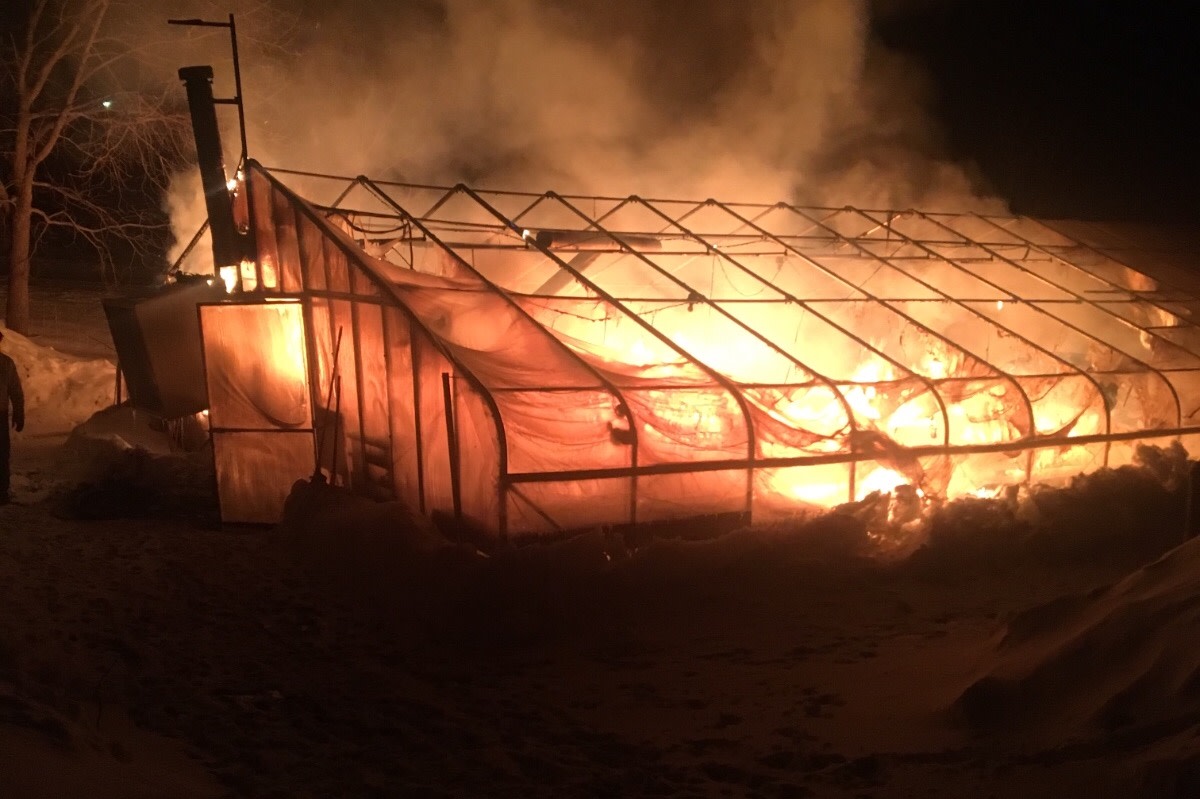greenhouse fire