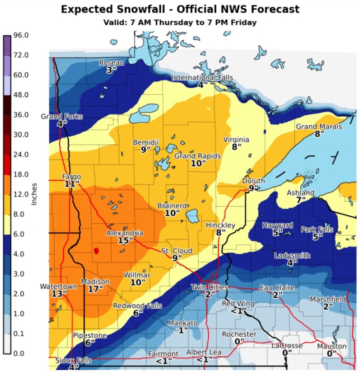 Snowfall Potential Map