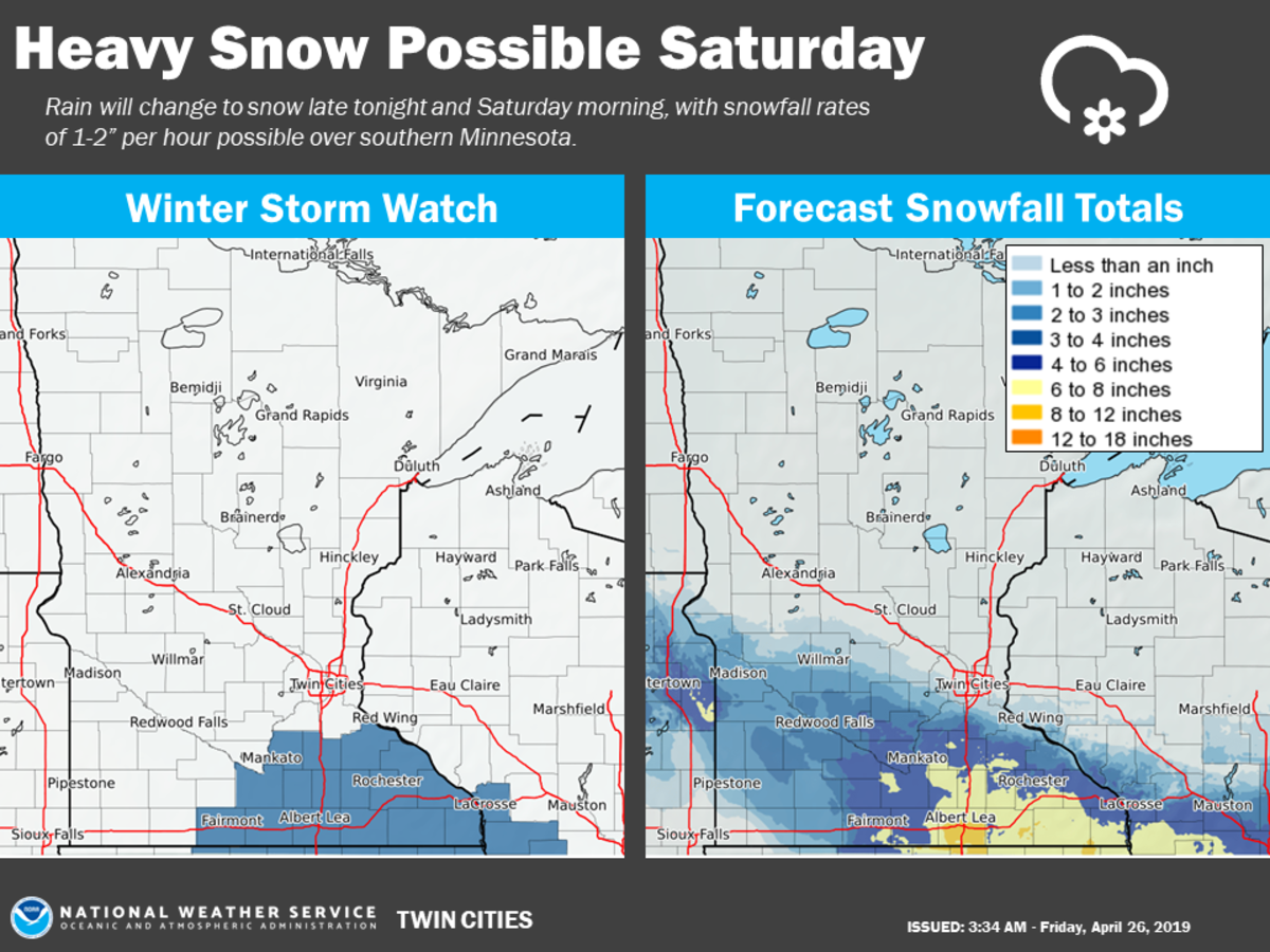 Winter storm watch issued for southeast Minnesota - Bring Me The News