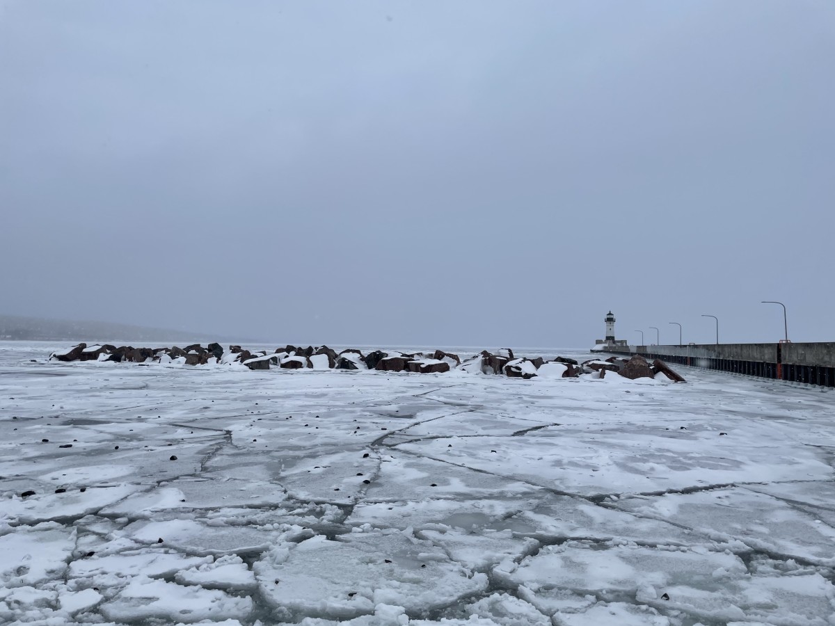 Ice on Lake Superior in Duluth on Jan. 31, 2021. 