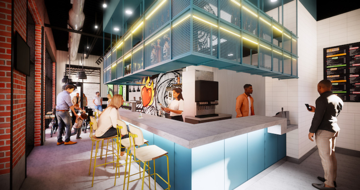 Rendering of the Fuzzy's Tacqueria layout, which is the model the company will open in MInneapolis
