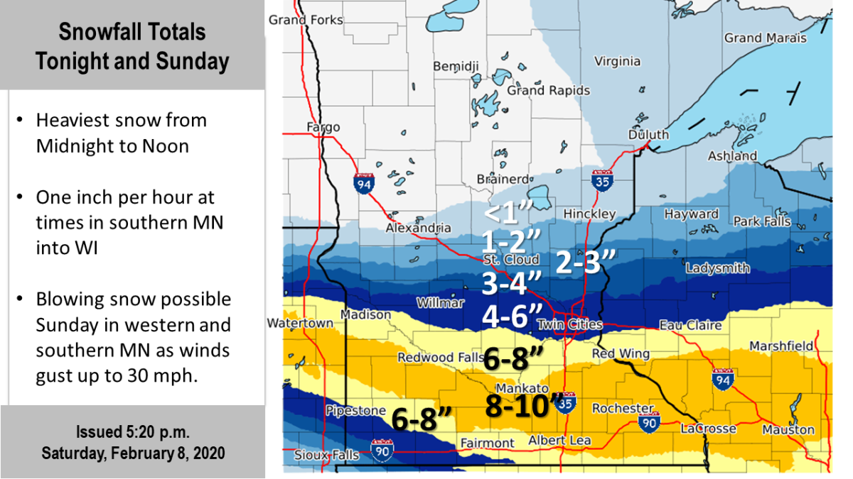 Warning expands north Snow totals in Twin Cities could be wide ranging
