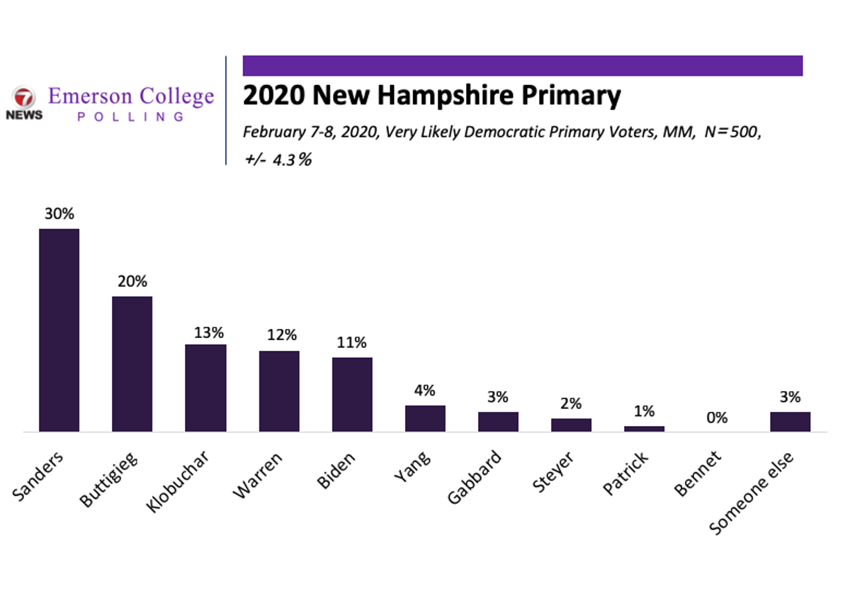 New Hampshire primary poll.