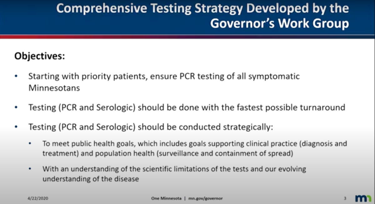A "PCR" test is the test that can detect if someone has the virus right now. The serologic test can detect if someone previously had the virus and is now recovered. 