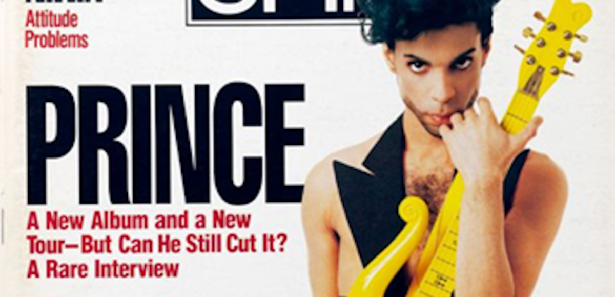 Prince on cover of "Spin" magazine.