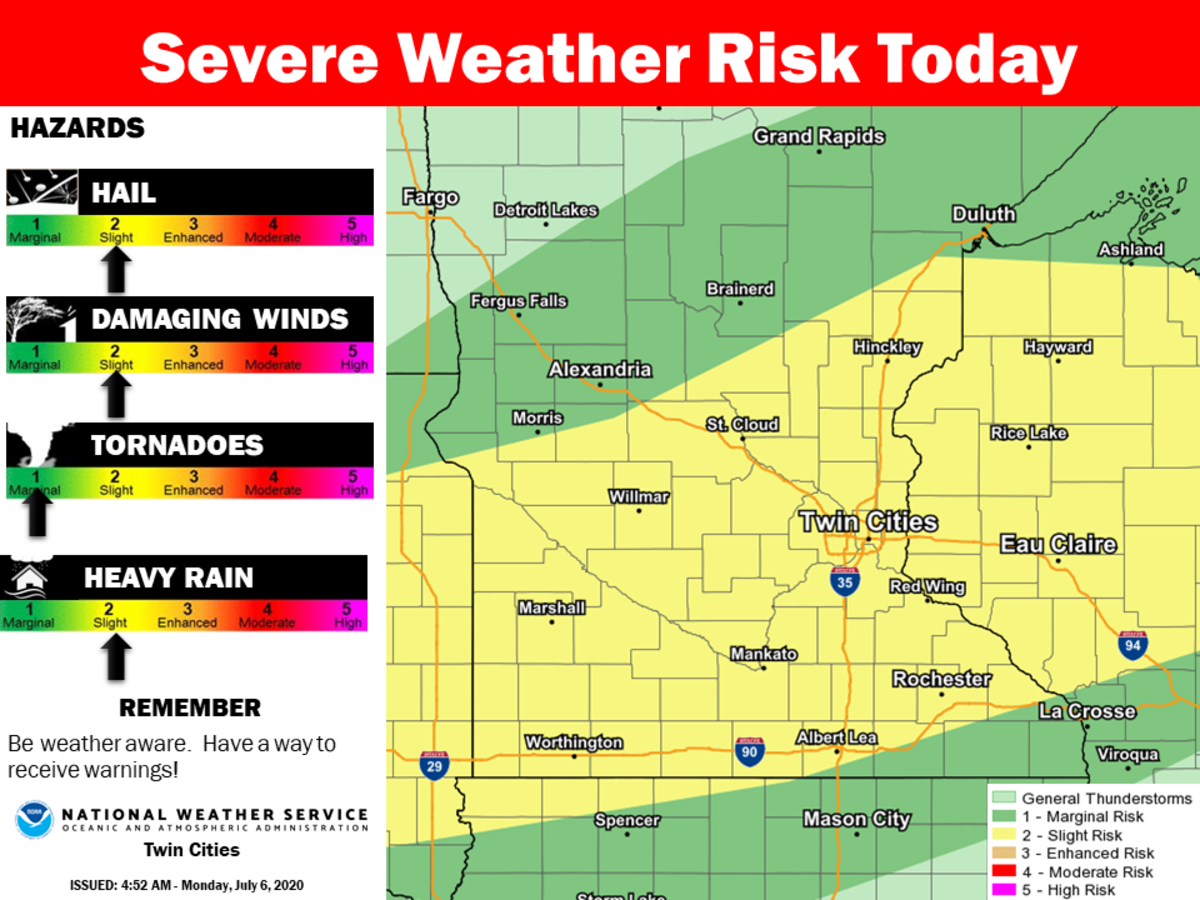 More strong, severe storms possible Monday in Minnesota - Bring Me The News