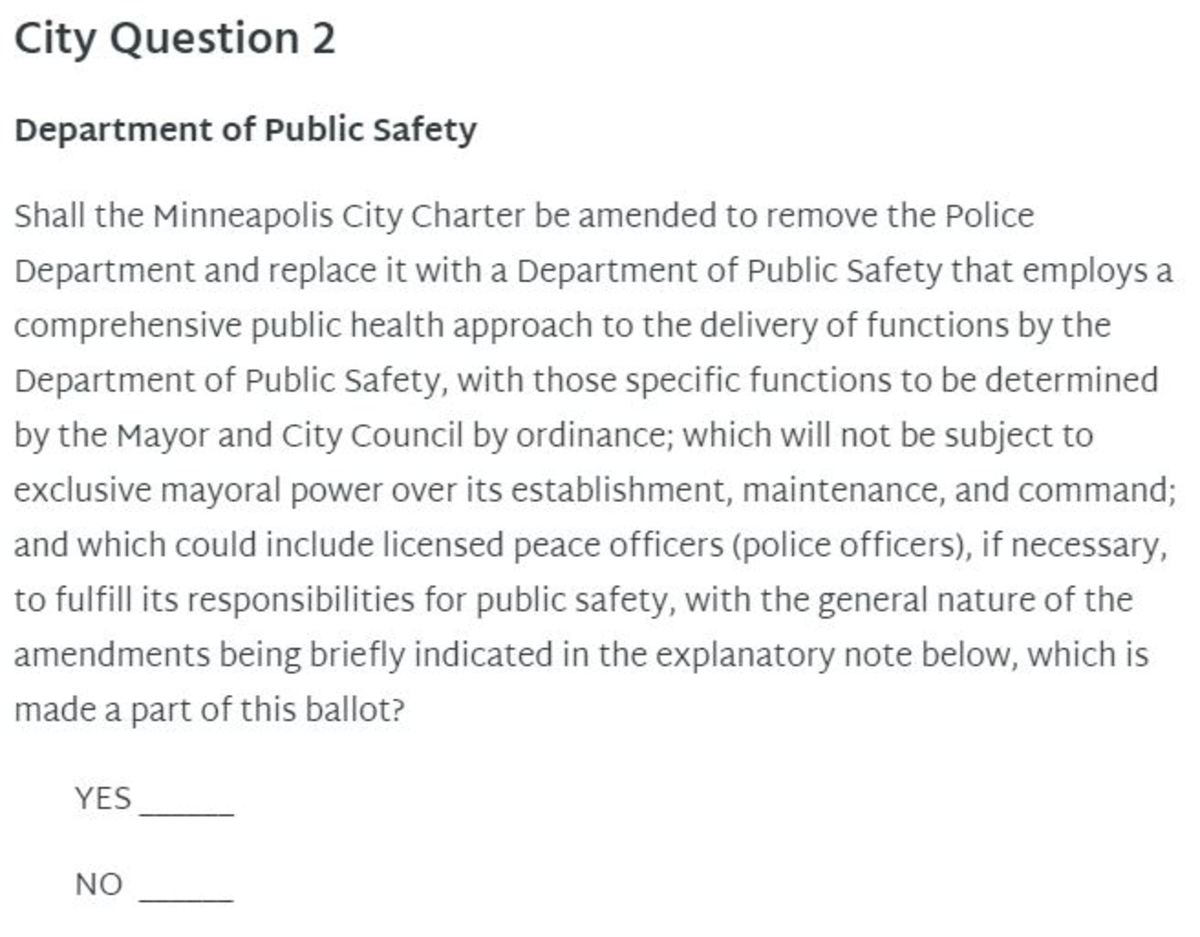 Minneapolis City Question 2