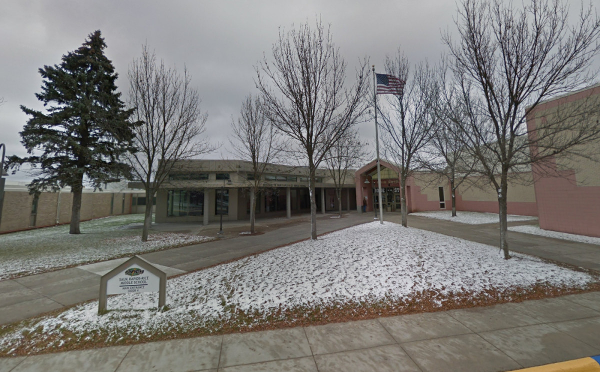 Sauk Rapids Middle School street view, Minnesota - November 2018_