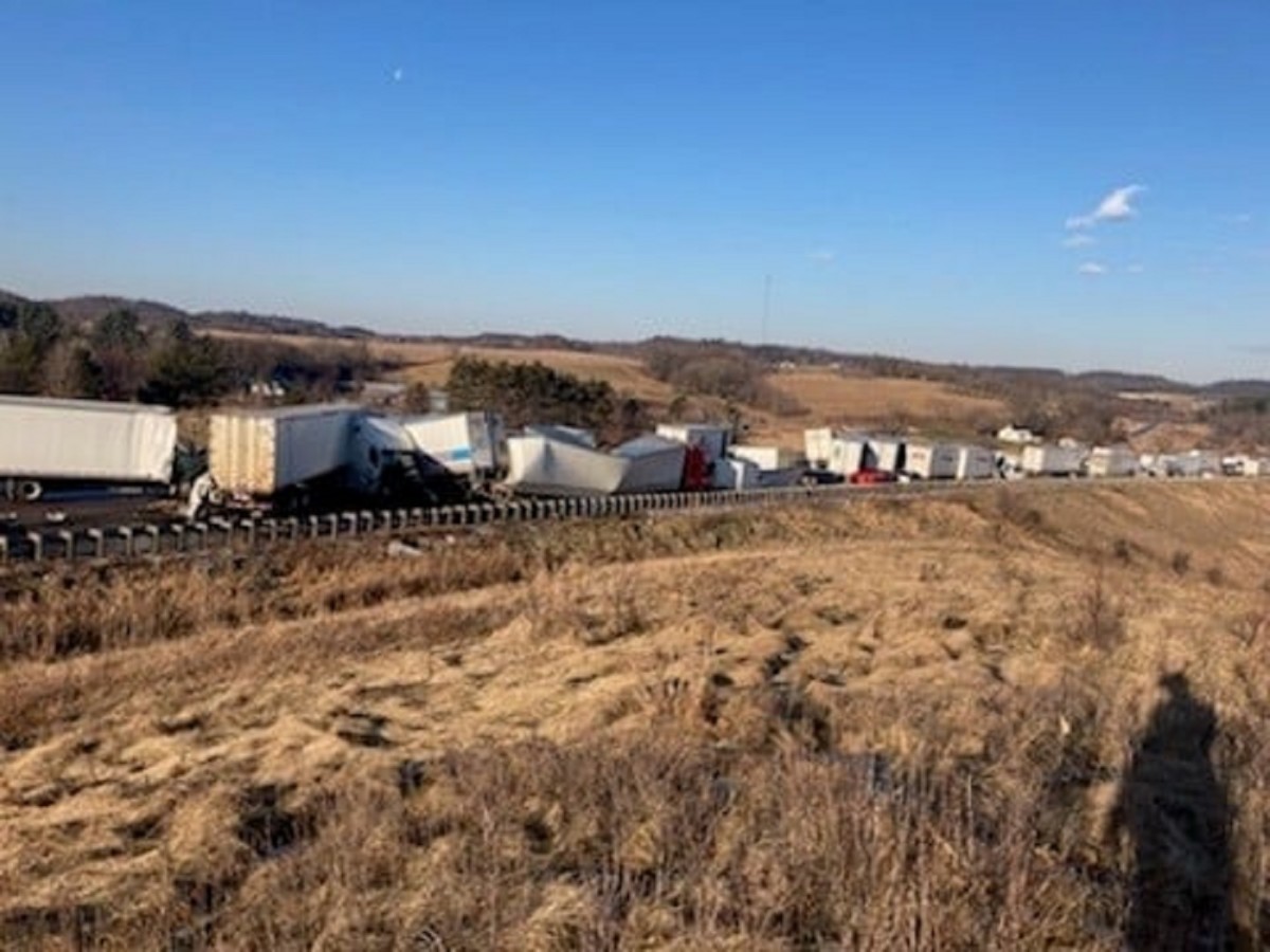 'Massive' pileup involving dozens of vehicles shuts down I94 near Eau