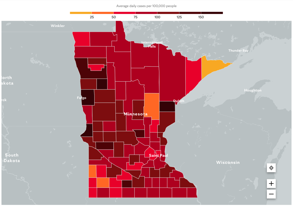 What the Mayo Clinic COVID model predicts in Minnesota the next 14 days